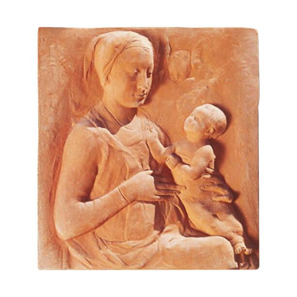 Terracotta Relief fr Grab Maria mit Kind - Sollievo