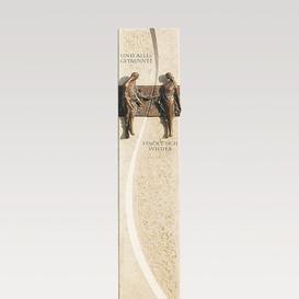 Doppelgrab Stele in Kalkstein & Bronze Ornament - Ameta