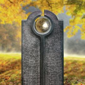 Moderner Granit Kindergrabstein mit goldener Kugel -...