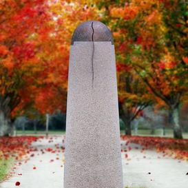 Kalkstein Doppelgrabmal Stele mit Bronze Symbol Riss -...