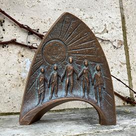 Bronze Grabornament Menschen mit Sonnenmotiv - Civitas