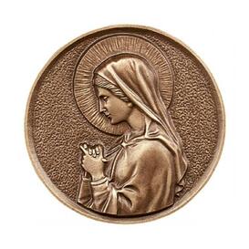 Rundes Madonnenrelief aus Bronzeguss - Madonna Hiltrud