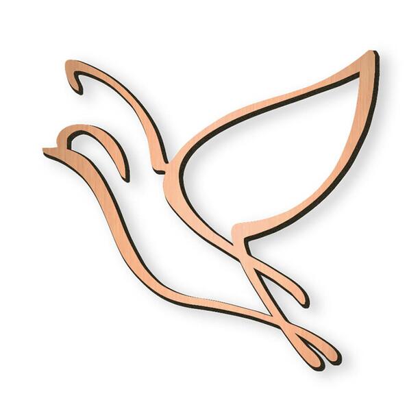 Kleine Taubenfigur aus Metall für Grabmal - Symbol Taube