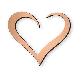 Herz aus Bronze/Edelstahl für Grabgestaltung - Symbol Herz