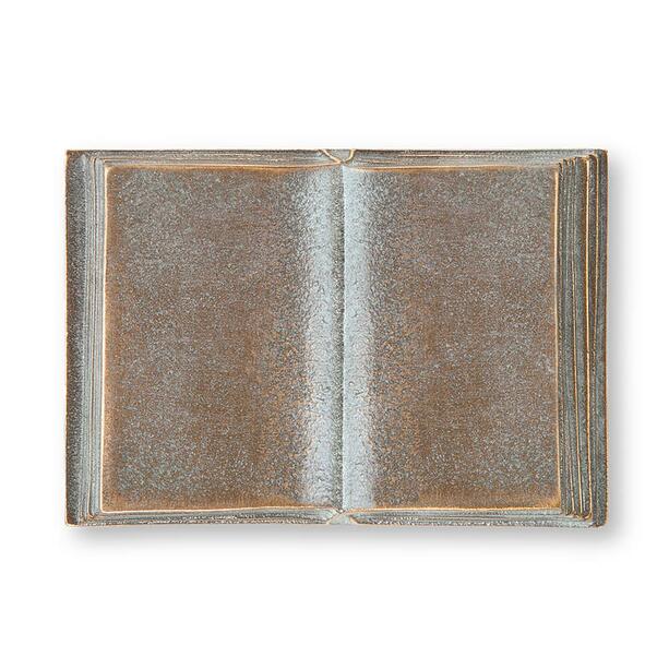 Grabschmuck Lesebuch aus Bronze - leere Seiten - Buch Bronze