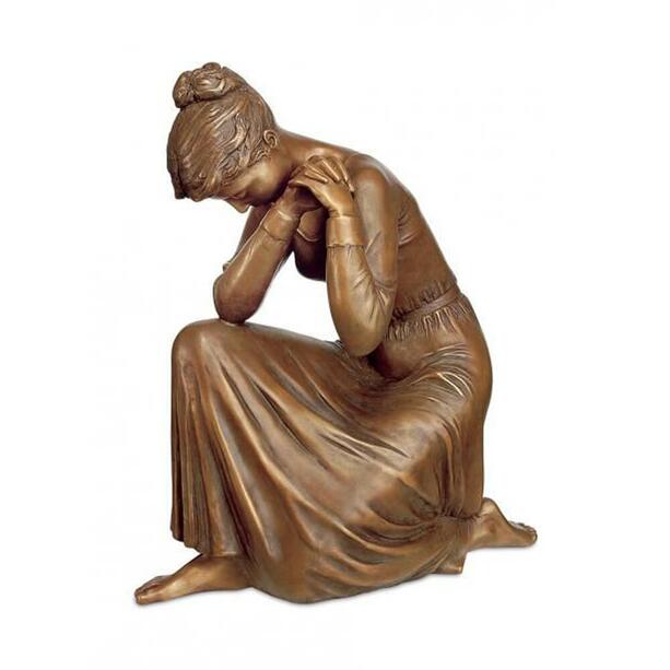 Trauernde Frauenskulptur aus Bronze -  limitiert - Leyre