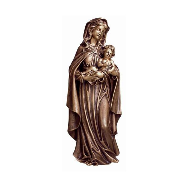 Bronzemadonna mit Kind als Standfigur - Madonna Aya