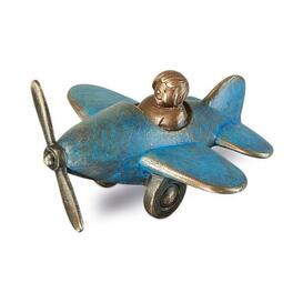 Kindermotiv Bronzeflugzeug zur Grabgestaltung - Flugzeug