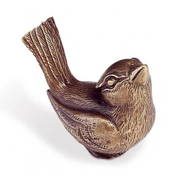 Kleine Vogelfigur aus Bronze oder Aluminium - Vogel Max