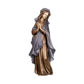 Marienfigur betend aus Bronze/Aluminium - Madonna Ida