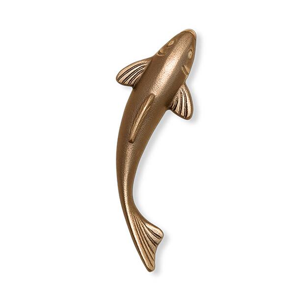 Fisch Grabfigur aus Aluminium oder Bronze - Fisch Han rechts / Bronze braun