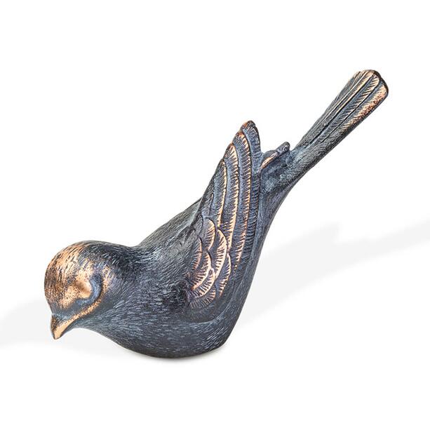 Schner Bronze- oder Aluvogel - wetterfest - Vogel Suna / Bronze braun