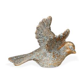 Kleine Grabfigur Vogel aus Bronzeguss - Vogel Milo rechts / Bronze braun