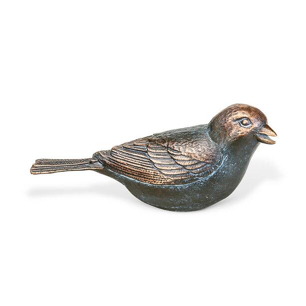 Stilvolle Grabfigur Bronzevogel patiniert - Vogel Ona / Bronze braun