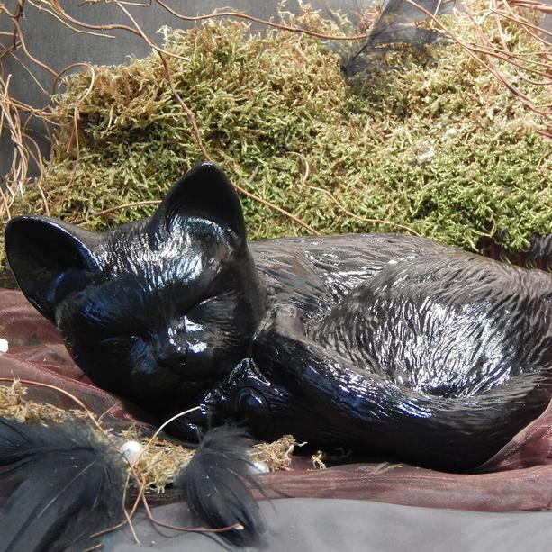 Besondere Haustierurne in Form einer schlafenden Katze  - Alavus