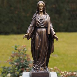 Grabskulptur Jesus aus Bronze mit offenen Armen - Jesus...