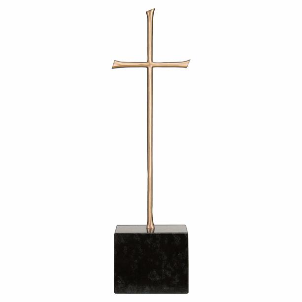 Klassisches Standkreuz als Grabschmuck aus hochwertigem Metall - Kamil