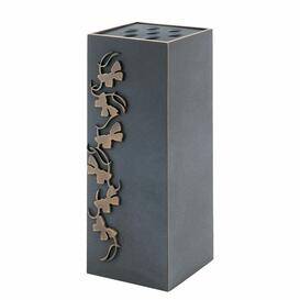 Verspielte Vase mit Schmetterlingen aus Bronze oder Aluminium - Joanna / 22cm / Bronze