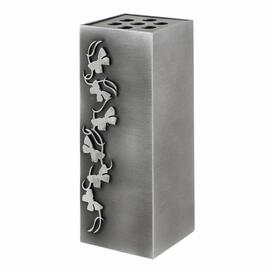 Verspielte Vase mit Schmetterlingen aus Bronze oder Aluminium - Joanna / 22cm / Aluminium