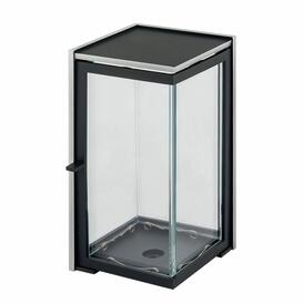 Grablicht im modernen Design aus Metall - eckig - Kaja / Aluminium / 23cm