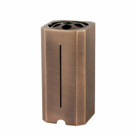 Grabschmuck Blumenvase im einzigartigem Design aus Metall - Janine / Bronze