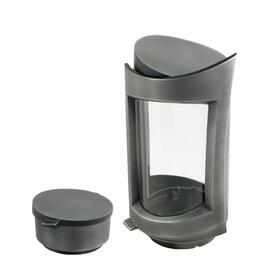 Au�ergew�hnliches Grabschmuck Dekorationsset aus Metall - Astratto / Grablaterne und Weihwasserkessel / Aluminium