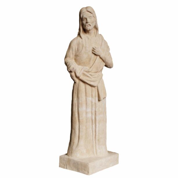 Abbildung eines Heiligen mit Sockel aus Steinguss fr Grabdekoration - Tapul