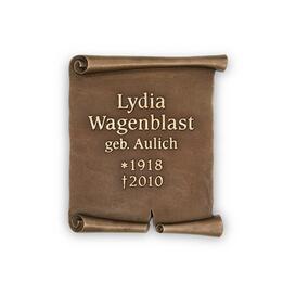 Bronze Schriftrolle mit pers�nlicher Beschriftung zum...