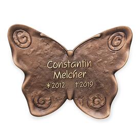 Eleganter Bronze Schrifttr�ger als Schmetterling  - Aviator