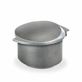 Runder Weihwasserkessel aus Bronze oder Aluminium - Hada / Aluminium grau