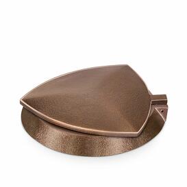 Moderner Vasenring aus Metall mit Deckel und Blumenverteiler - Amadea / Bronze braun