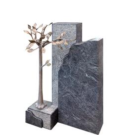 Modernes Urnengrabmal mit Lebensbaum in Bronze - Avola