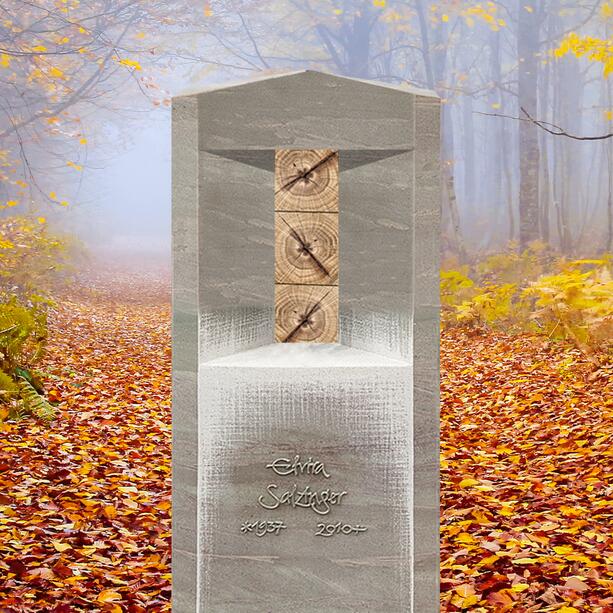 Urnengrabmal aus Kalkstein mit Eichenholz - Porta Nova