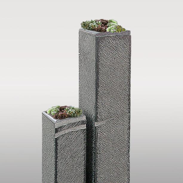 Zweiteilige Grabstelen Kombination fr ein Einzelgrab mit Bepflanzung - Prigueux Fiore