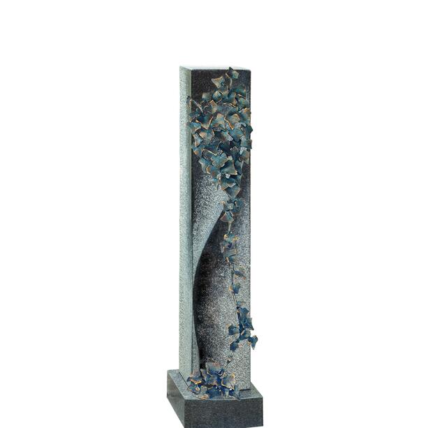 Einzelgrab Grabstein Stele mit Bronze Efeu Ornament  - Arnoux Helix