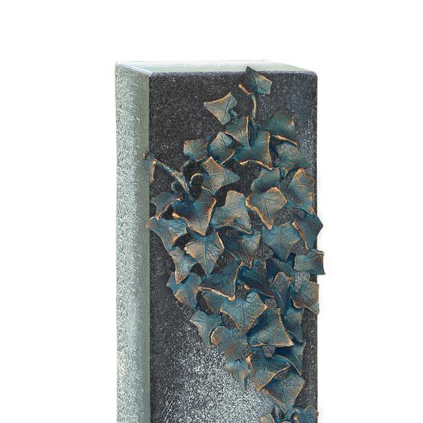 Einzelgrab Grabstein Stele mit Bronze Efeu Ornament  - Arnoux Helix
