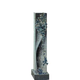 Einzelgrab Grabstein Stele mit Bronze Efeu Ornament  -...