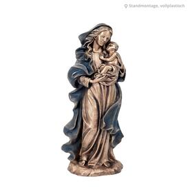 Grab Bronzefigur Maria mit Kind - Maria die Beschtzende
