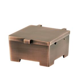 Modernes Grab Weihwassergef�� eckig - Benno / Bronze