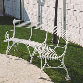 Gebogene Schmiedeeisen Parkbank - antikes Design - 190cm...