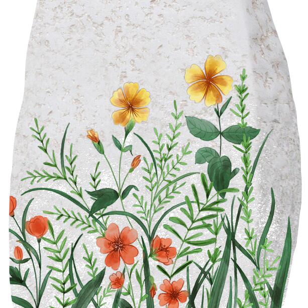 Einzelgrabstein mit Blumen & Wiese als florales Ornament - Liberi Fiore