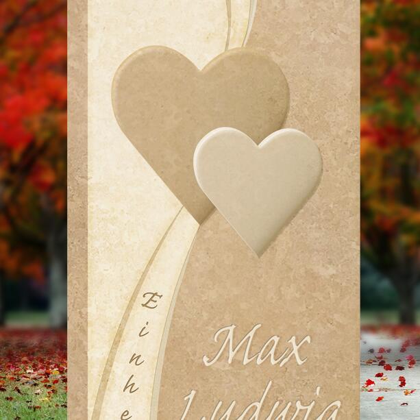 Urnengrab Stele mit Ornament Herz - Amelia Cuore