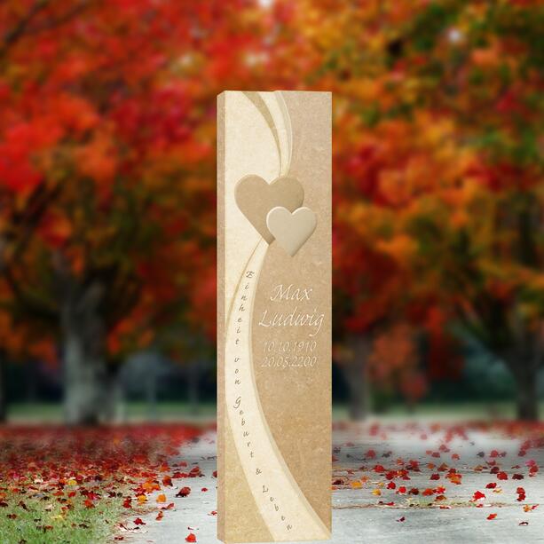 Urnengrab Stele mit Ornament Herz - Amelia Cuore