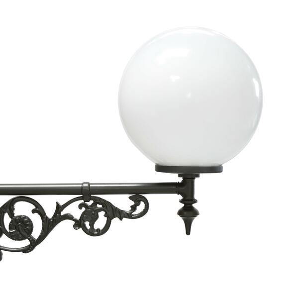 Einarmige Wandlaterne rund mit floralen Ornamenten - Gusseisen - Cleitus