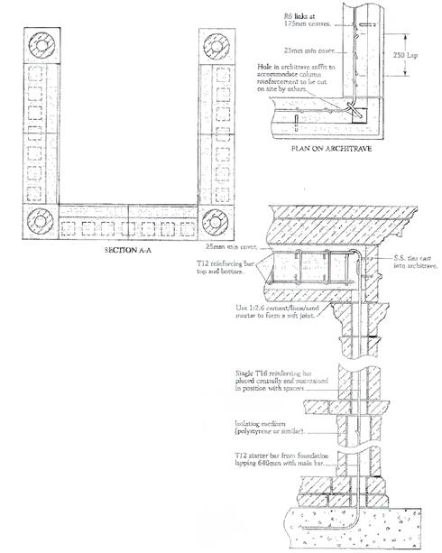 Sandsteinguss Pavillon mit Sulen und Balustrade - quadratisch - Eremitage