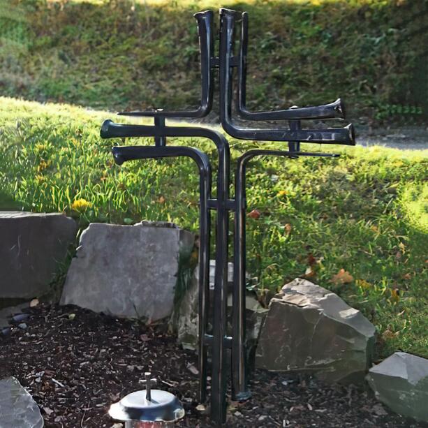 Einzigartiges Grabkreuz aus Schmiedebronze - Handarbeit - Atero