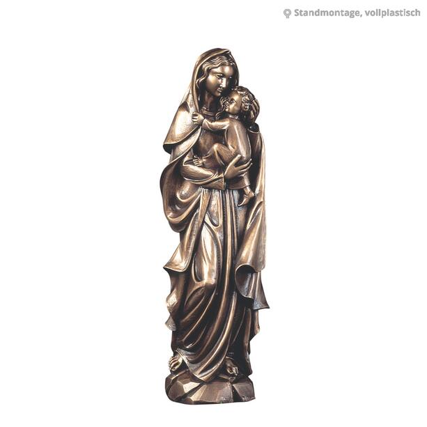 Bronze Mutter Gottes Figur mit Jesuskind - Saint Mary