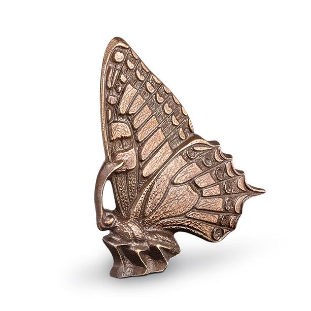 Bunter Schmetterling sitzend fr Grabsteine aus Bronze - Schwalbenschwanz Liro