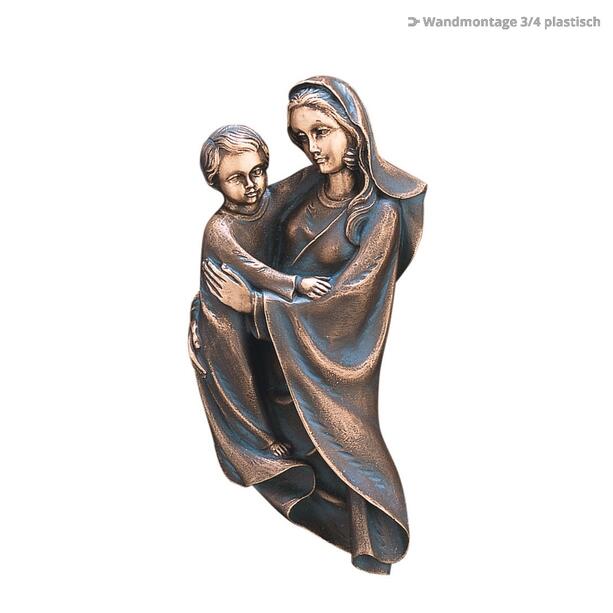 Maria mit Kind Bronze Relief - Matris Immortalis