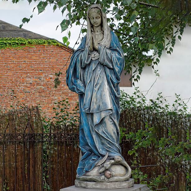 Betende Madonna aus Steinguss - imposante Grab Skulptur fr den Friedhof - Madonna Irelia